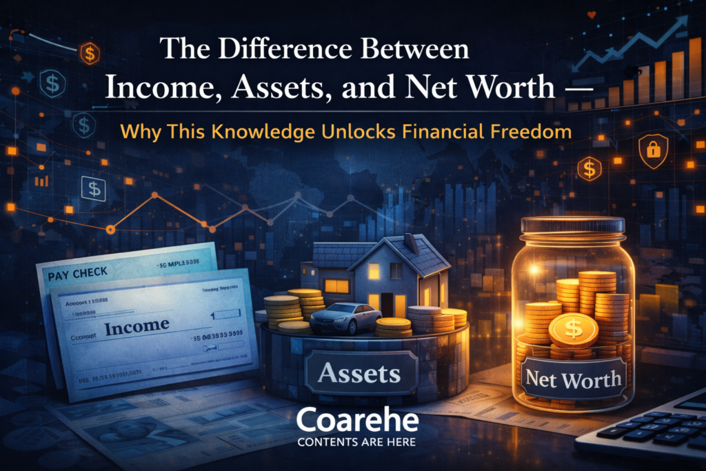 The difference between income, assets and net worth | Finance Contents Are Here | Coarehe