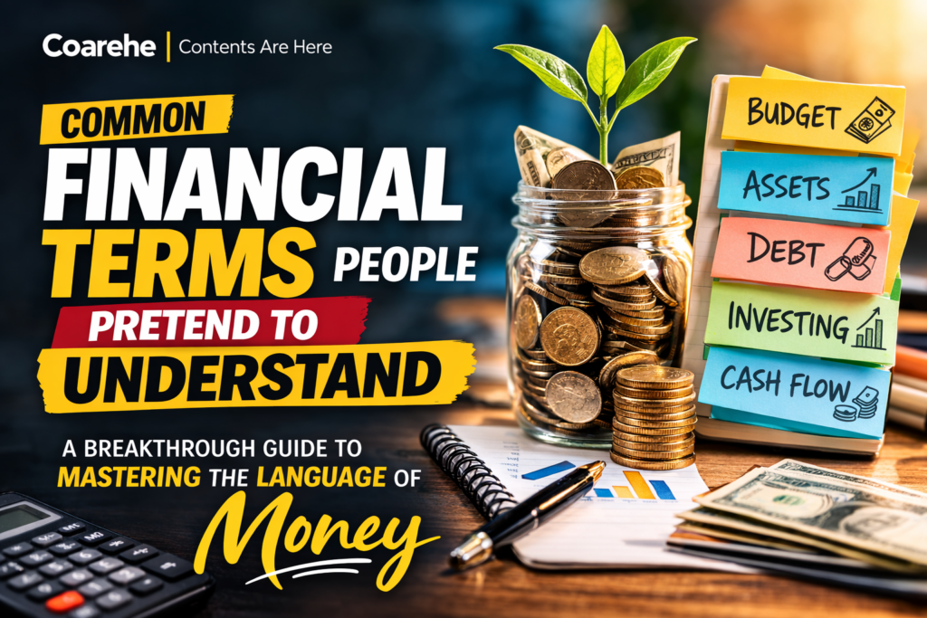 Common Financial Terms People Pretend to Understand — The Breakthrough Guide to Mastering the Language of Money. | Finance Contents Are Here | Coarehe